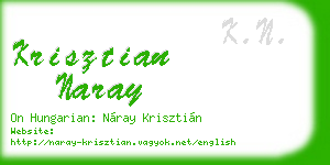 krisztian naray business card