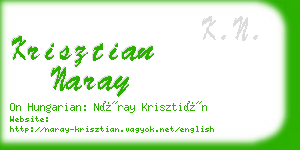 krisztian naray business card